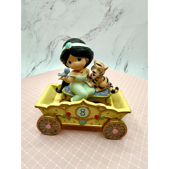 Precious Moments Disney Princess Birthday Train Jasmine Figurine Age 8 - Picture 1 of 11